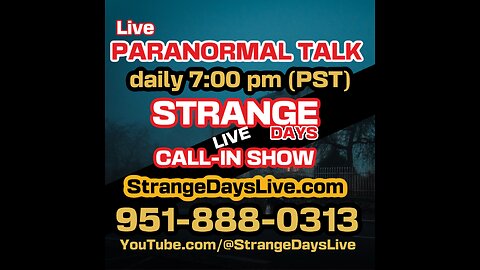 Strange Days Live - 10/30/2023 - Ancient Technology & Artificial Intelligence