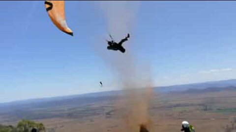 Paraglider hit by dust devil in Australia