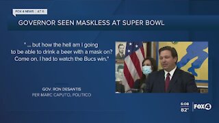 DeSantis maskless at Super Bowl