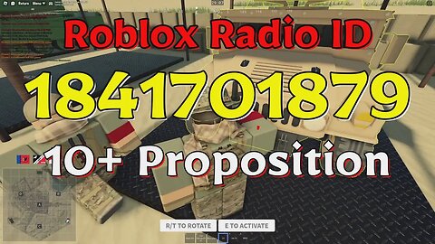 Proposition Roblox Radio Codes/IDs