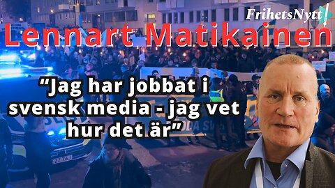 "Jag har jobbat i public service - jag vet hur det är" Lennart Matikainens tal på demonstrationen