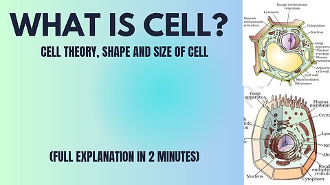 What is cell? Cell theory, shape and size by basic science 💯 full explanation in 2 minutes