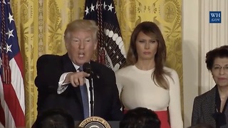 Trump Stops Hispanic Heritage Month Speech To Shake Hand of Medal Of Honor Recipient