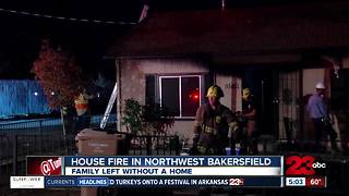 Family of four is displaced after their home catches fire in Northwest Bakersfield