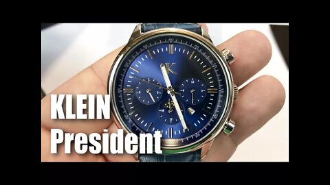 The President Collection Watch in silver and blue by KLEIN Watches review