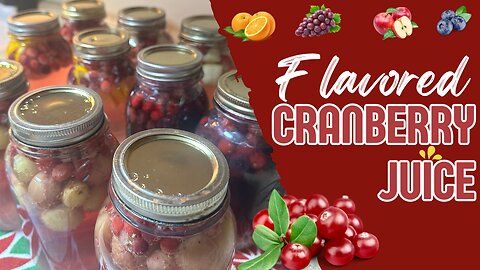 Make Your Own Flavored Cranberry Juice