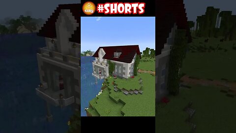 Cliffside villa in Minecraft #short #shorts