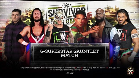 WWE 2k24 6ManGaugletMatch Dominik vs X pac vs Rey Mysterio vs Steamboat vs Apollo Crews vs Santos