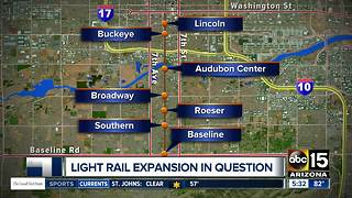 Valley light rail expansion in question