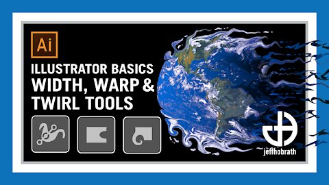 How to use Width, Warp & Twirl Tools Vector Tutorial | Illustrator Basics | Jeff Hobrath Art Studio