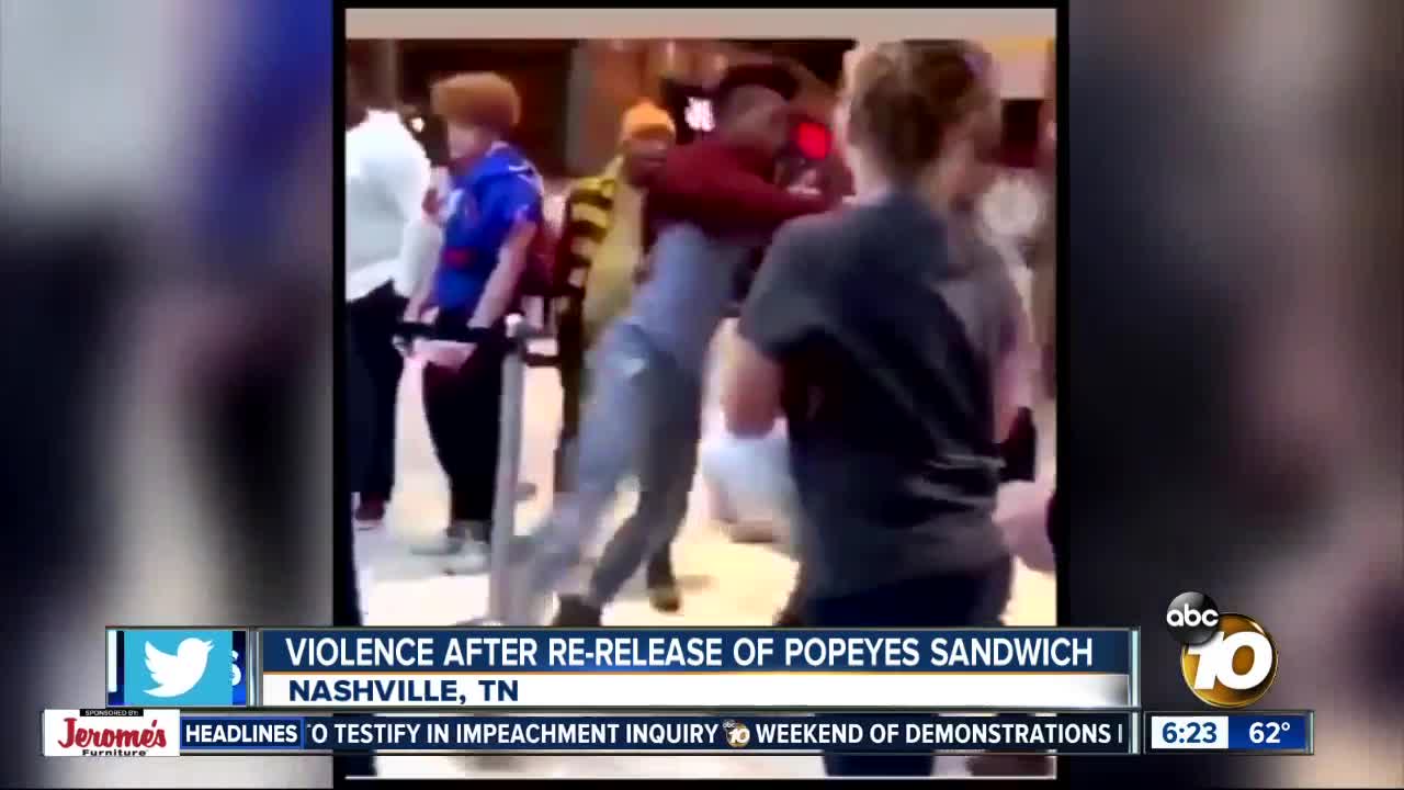 Violence erupts in line for Popeyes chicken sandwich