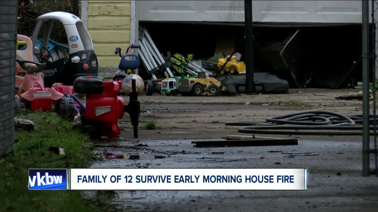 Family of 12 displaced, five taken to hospital after early morning fire in South Buffalo