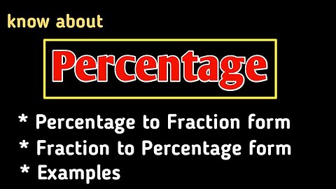 percentage /percentage to fraction covert/fraction convert to percentage/6th/number/hindi or english