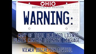 License plates rejected by the Ohio BMV