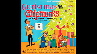 "Christmas with the Chipmunks" with A Christmas Fireplace Background