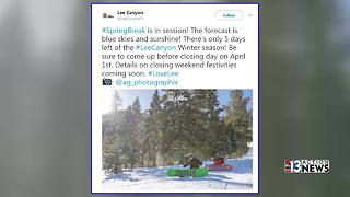 Lee Canyon closes Easter Sunday