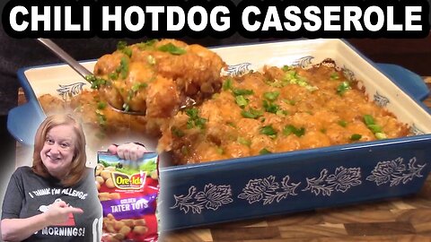 CHILI HOT DOG TATER TOT CASSEROLE