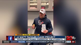 JJ Watt tackles class project