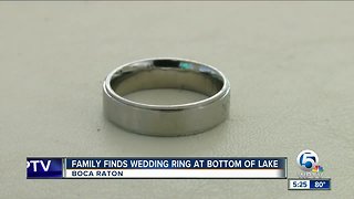 Family finds wedding ring at the bottom of a lake