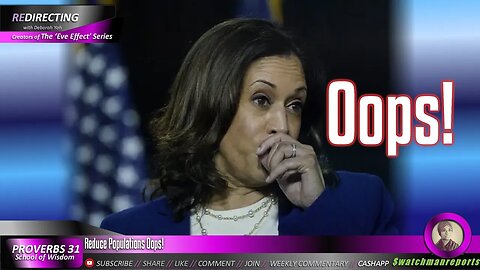 Depopulation in full swing. Kamala Harris mistakenly mentions reducing the population