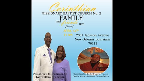 Family and Friends Day Guest Speaker Pastor Dwayne Francois