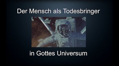 Mensch rennt vor sich selber weg Erde verlassen Weltraum Raumfahrt Universum