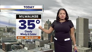 Cloudy and windy Friday