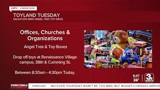 Drop off toys for Toyland Tuesday