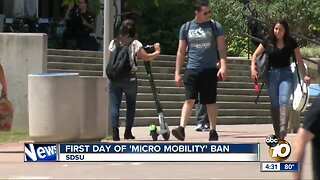 First day of 'micro-mobility' ban at San Diego State