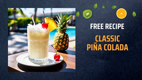Free Classic Piña Colada Recipe 🍍🥥+ Healing Frequency🎵