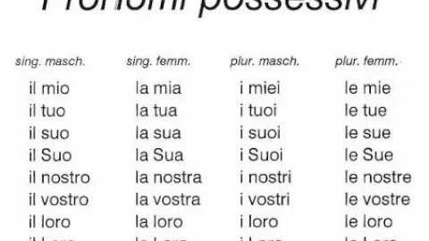 "Unlock the Secret to Italian Possessive Pronouns - Boost Your Fluency Today!"