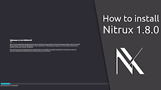 How to install Nitrux 1.8.0