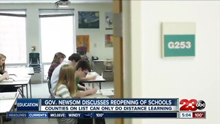 Gov. Newsom discusses reopening of schools