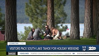 Visitors pack South Lake Tahoe for holiday weekend