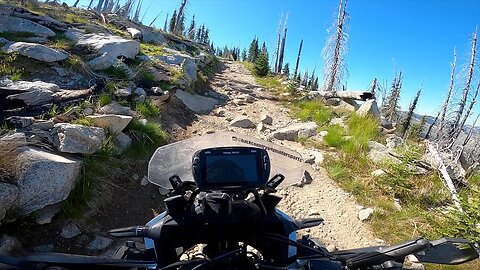 Burnt Knob Summit Road Idaho BDR. *Caution* Advanced skills may be required for a larger ADV Bike