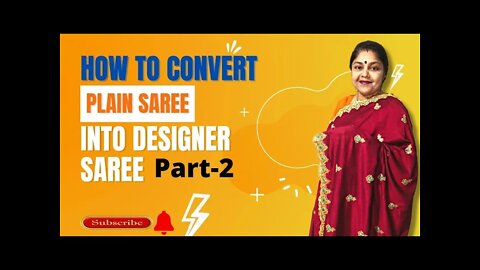 How to Design a plain saree at Home | Easy plain saree designing ideas | घर में बनाएं Designer Saree