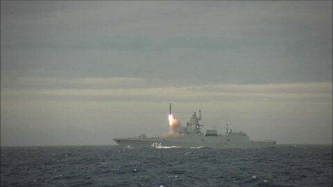 Russian Frigate Conducted Firing of the Zircon Hypersonic Cruise Missile at a Sea Target