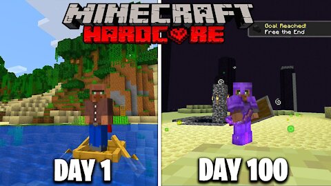 Survived 100 Days in HARDCORE Minecraft and Here's What Happened