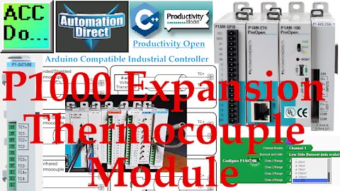 Industrial Arduino P1000 Thermocouple Module Productivity Open P1AM