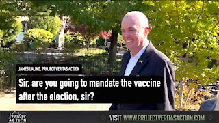 NJ Gov IGNORES Project Veritas Questions On Imposing Vaccine Mandates After Re-Election