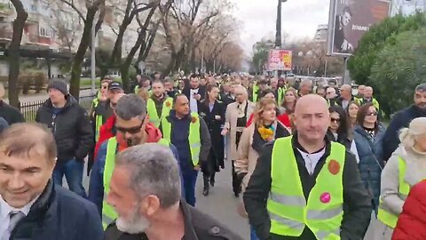 Protestna šetnja i protest ispred zgrade Vlade Crne Gore zaposlenih Crnogorskog Telekoma