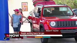 People waiting hours for gas after Hurricane Irma