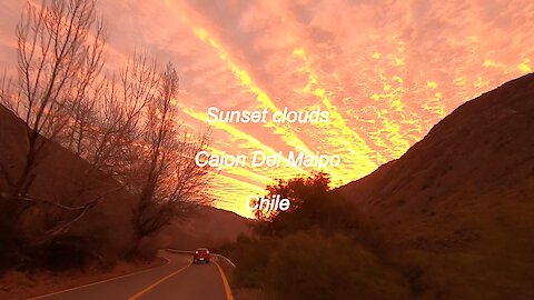 Cajon Del Maipo Sunset Clouds, Chile