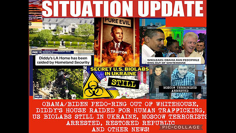3/29/24 - Situation Update - Wikileaks: Obama - Biden Pedo Ring Out Of The White House..