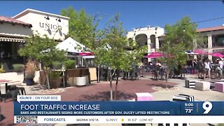 Increased foot traffic in bars and restaurants