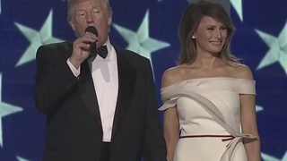 President Donald Trump arrives at Freedom Ball