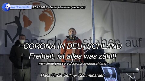 27.11.2021 - Berlin: Hans für die Berliner Kommunarden - 3. Marktplatz der Demokratie