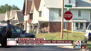 1 person shot, killed near 33rd and Wabash