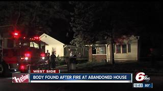 Woman's burned body found by firefighters at an abandoned house on Indy's west side