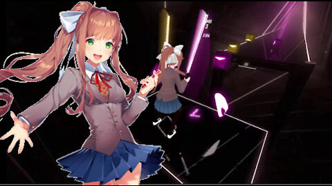 Monika Plays EXPERT Multiplayer Beat Saber! Into the Dream! 2
